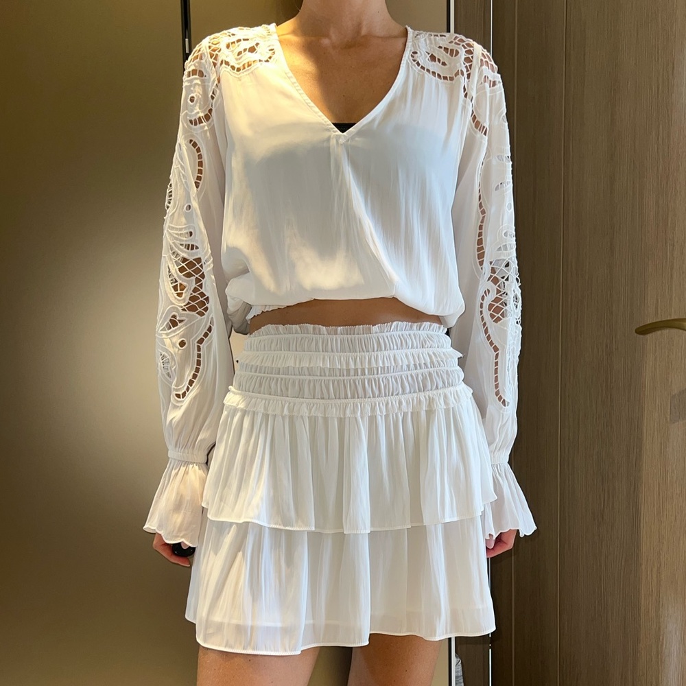 Ramy Brook long sleeve top and matching skirt set size small SOLD AS A SET!